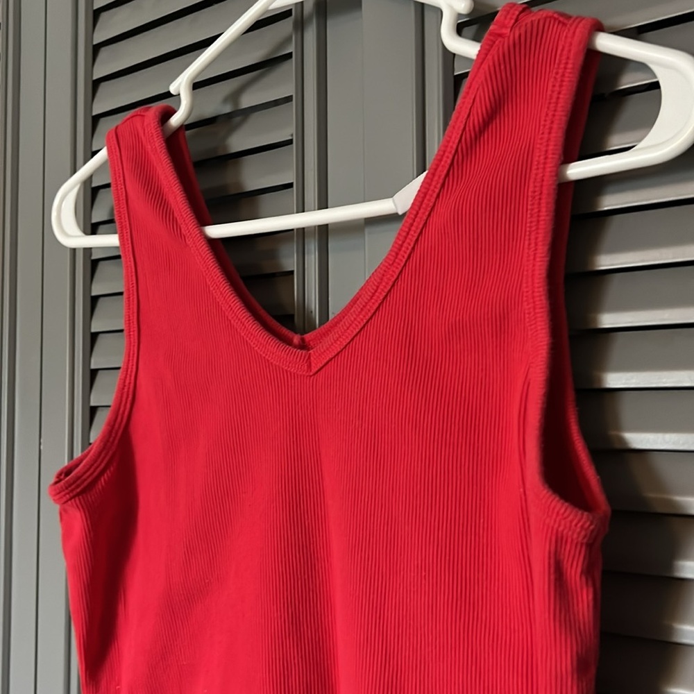 Levi’s : Red Ribbed Tank - XL - Picture 2 of 9